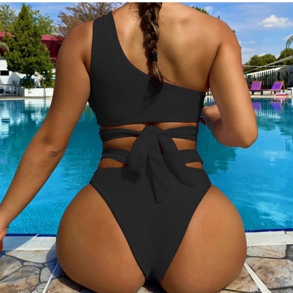 Womens High Waisted Thong Bikini Bottoms Sexy High Swimsuit Bathing Suit Bottom - Picture 2 of 4